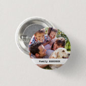 Gepersonaliseerde Familie Ronde Button 3,2 Cm (Voorkant /achterkant)