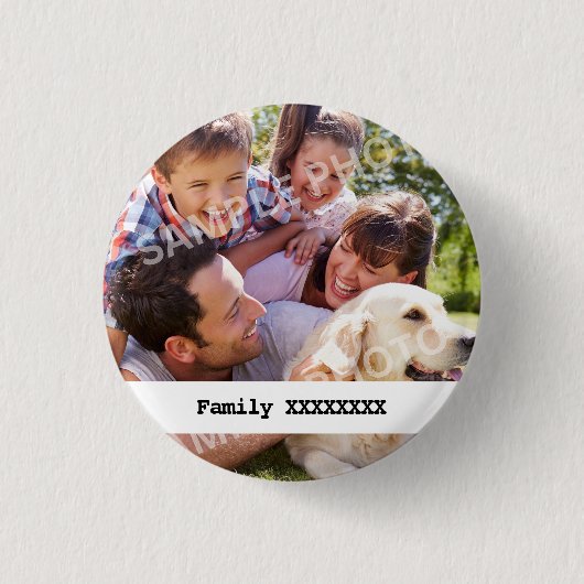 Gepersonaliseerde Familie Ronde Button 3,2 Cm (Voorkant)
