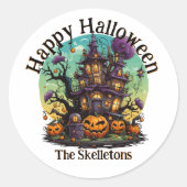 Gepersonaliseerde familie Sticker - Haunted House (Voorkant)