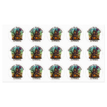 Gepersonaliseerde familie Sticker - Haunted House