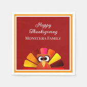 Gepersonaliseerde familie Thanksgiving Servet (Voorkant)