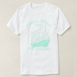 Gepersonaliseerde familie vakantie cruise schip re t-shirt