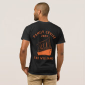 Gepersonaliseerde familie vakantie cruise schip re t-shirt (Achterkant volledig)