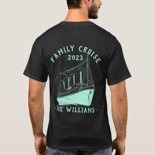 Gepersonaliseerde familie vakantie cruise schip re t-shirt