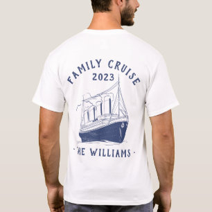 Gepersonaliseerde familie vakantie cruise schip re t-shirt