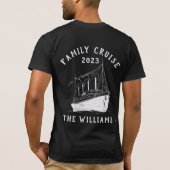 Gepersonaliseerde familie vakantie cruise schip re t-shirt (Achterkant)