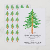 Gepersonaliseerde Familie Vakantie Kaart Kerstboom (Voorkant / Achterkant)