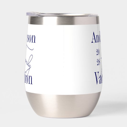 Gepersonaliseerde Familie Vakantie Marine en Wit (Rechts)