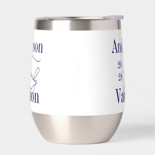 Gepersonaliseerde Familie Vakantie Marine en Wit (Links)