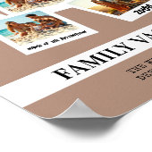 Gepersonaliseerde Familie Vakantie Moderne Snapsho Poster (Hoek)
