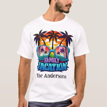 Gepersonaliseerde Familie Vakantie T-shirt