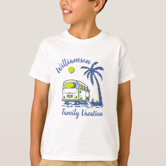 Gepersonaliseerde familie vakantie T-Shirt (Voorkant)
