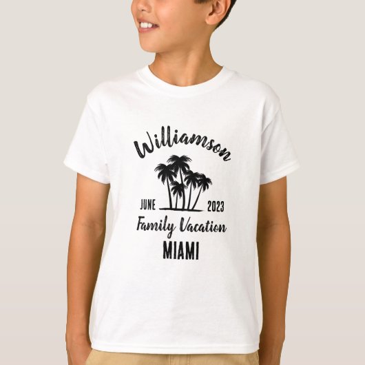 Gepersonaliseerde familie vakantie T-Shirt (Voorkant)