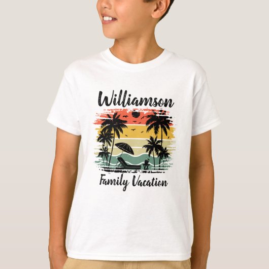 Gepersonaliseerde familie vakantie T-Shirt (Voorkant)