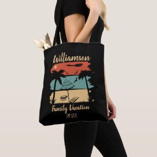 Gepersonaliseerde familie vakantie T-Shirt Tote Bag