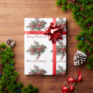 Gepersonaliseerde Familie Vrolijk Kerstontwerp Cadeaupapier