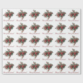 Gepersonaliseerde Familie Vrolijk Kerstontwerp Cadeaupapier (Vlak)