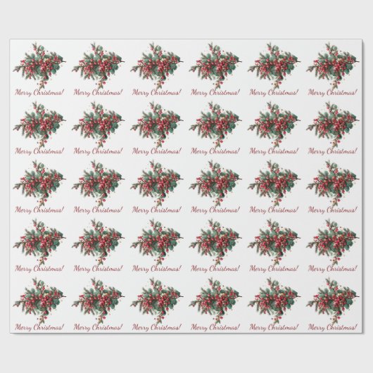 Gepersonaliseerde Familie Vrolijk Kerstontwerp Cadeaupapier (Vlak)