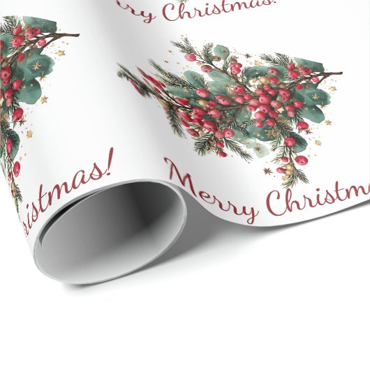 Gepersonaliseerde Familie Vrolijk Kerstontwerp Cadeaupapier (Rol Hoek)