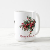 Gepersonaliseerde Familie Vrolijk Kerstontwerp Koffiemok (Voorkant rechts)