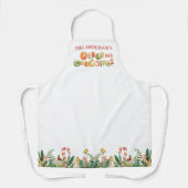 Gepersonaliseerde familie Vrolijk klein Kerstfeest Schort (Voorkant)