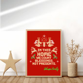 Gepersonaliseerde Familie Zegeningen Kerstteken Poster
