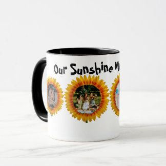 Gepersonaliseerde familie Zonnebloem Foto / tekst  Mok