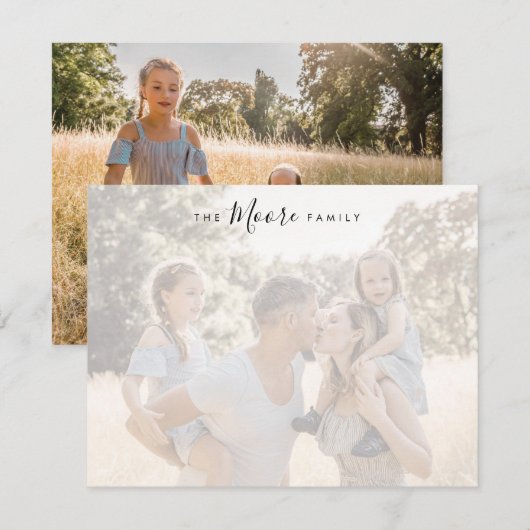 Gepersonaliseerde familieartikelen notitiekaartje (Voorkant / Achterkant)