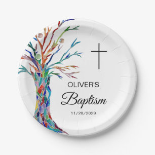 Gepersonaliseerde familieboom Baptism Christening Papieren Bordje