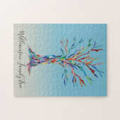 Gepersonaliseerde familieboom puzzle legpuzzel (Horizontaal)