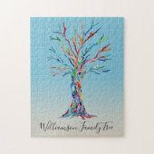 Gepersonaliseerde familieboom puzzle legpuzzel (Verticaal)