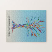 Gepersonaliseerde familieboom puzzle legpuzzel (Horizontaal)