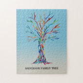 Gepersonaliseerde familieboom puzzle legpuzzel (Verticaal)