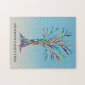 Gepersonaliseerde familieboom puzzle legpuzzel (Horizontaal)