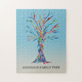 Gepersonaliseerde familieboom puzzle legpuzzel (Verticaal)