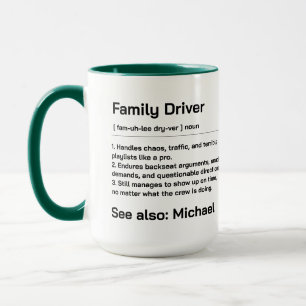Gepersonaliseerde Familiechauffeur Grappige Dage Mok