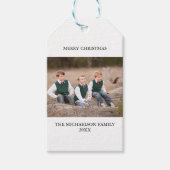 Gepersonaliseerde familiefoto cadeaulabel (Voorkant)