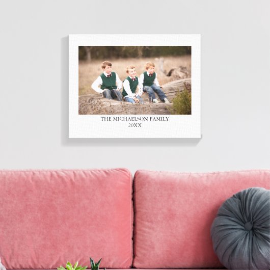 Gepersonaliseerde familiefoto canvas afdruk (Insitu (Woonkamer))
