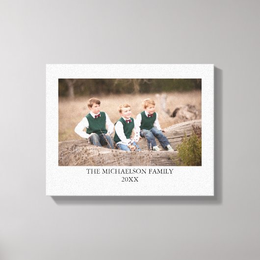 Gepersonaliseerde familiefoto canvas afdruk (Voorkant)