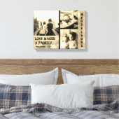Gepersonaliseerde familiefoto collage met aangepas canvas afdruk (Insitu (Slaapkamer))