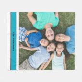 Gepersonaliseerde familiefoto en naam fleece deken (Voorkant (Horizontaal))
