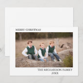 Gepersonaliseerde familiefoto feestdagenkaart (Voorkant / Achterkant)