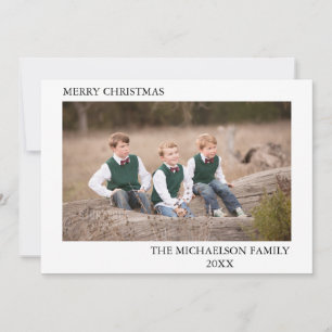Gepersonaliseerde familiefoto feestdagenkaart