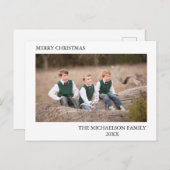 Gepersonaliseerde familiefoto feestdagenkaart (Voorkant / Achterkant)