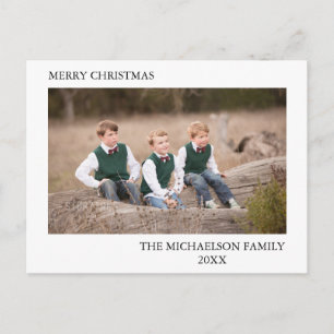 Gepersonaliseerde familiefoto feestdagenkaart