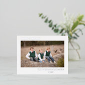 Gepersonaliseerde familiefoto folie feestdagen briefkaart (Staand Voorkant)