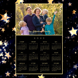 Gepersonaliseerde familiefoto jaarkalender 2025 poster