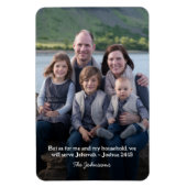 Gepersonaliseerde Familiefoto Jozua 24:15 Magneet (Verticaal)
