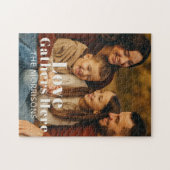 Gepersonaliseerde familiefoto Liefde verzamelt zic Legpuzzel (Horizontaal)