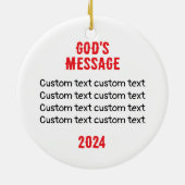 Gepersonaliseerde familiefoto met aangepast berich keramisch ornament (Achterkant)